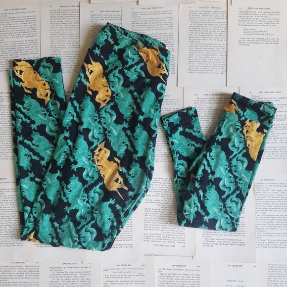 LuLaRoe Pants - Lularoe leggings Mommy and Me Unicorns & Lions